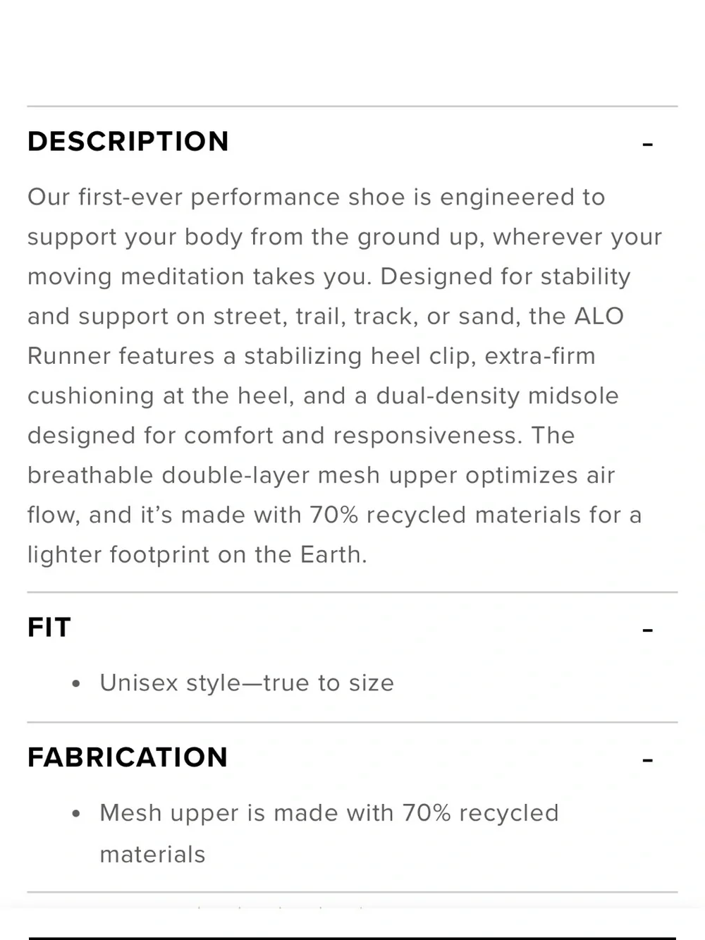 Alo Runner Sneakers Sz 8 Gravel